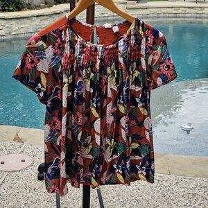Anthropologie Dolan, Pilar, Left Coast Collection Floral Blouse
